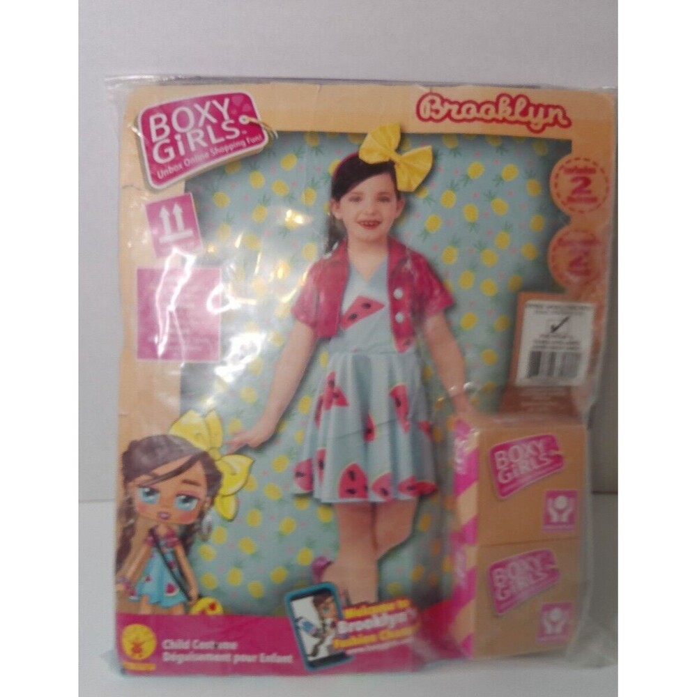 Boxy Girls Brooklyn Dress Up Costume Dress, Headpiece2 Surprise Boxes SZ 3-4